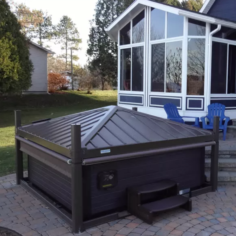 covana oasis jacuzzi overkapping elektrisch dicht
