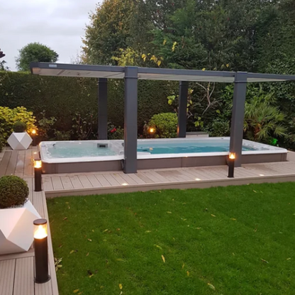 Master Spas® H2X Challenger 15D ZWEMSPA AANBIEDING | Inclusief Warmtepomp & Covana Legend Automatische Overkapping | 457 x 239 x 153cm