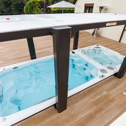 Master Spas® H2X Challenger 15D ZWEMSPA AANBIEDING | Inclusief Warmtepomp & Covana Legend Automatische Overkapping | 457 x 239 x 153cm