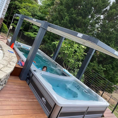 Master Spas® H2X Challenger 15D ZWEMSPA AANBIEDING | Inclusief Warmtepomp & Covana Legend Automatische Overkapping | 457 x 239 x 153cm
