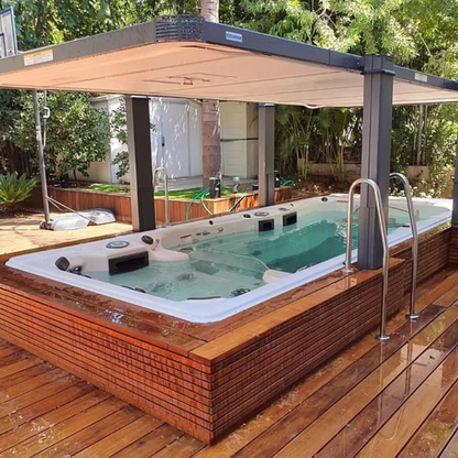 Master Spas® H2X Challenger 15D ZWEMSPA AANBIEDING | Inclusief Warmtepomp & Covana Legend Automatische Overkapping | 457 x 239 x 153cm