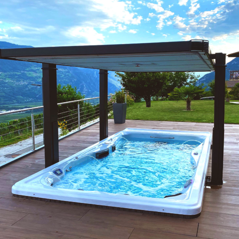 Master Spas® H2X Challenger 15D ZWEMSPA AANBIEDING | Inclusief Warmtepomp & Covana Legend Automatische Overkapping | 457 x 239 x 153cm