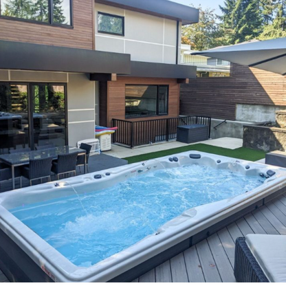 Master Spas® H2X Challenger 15D ZWEMSPA AANBIEDING | Inclusief Warmtepomp & Covana Legend Automatische Overkapping | 457 x 239 x 153cm