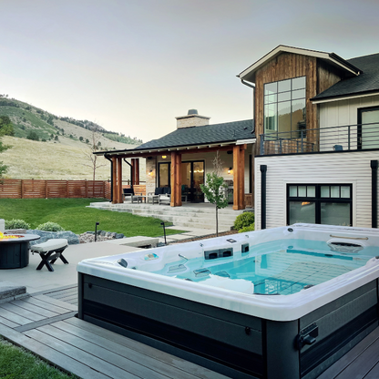 Master Spas® H2X Challenger 15D ZWEMSPA AANBIEDING | Inclusief Warmtepomp & Covana Legend Automatische Overkapping | 457 x 239 x 153cm