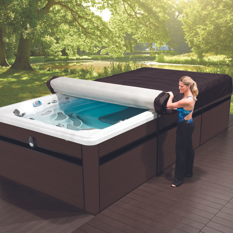 Master Spas® H2X Challenger 15D ZWEMSPA AANBIEDING | Inclusief Warmtepomp & Covana Legend Automatische Overkapping | 457 x 239 x 153cm